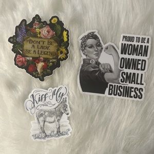 Decal bundle- Be A Legend - Proud to be Woman owned business - Kiss My
